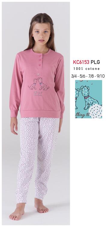 KAREKC6153 PLG- kc6153 plg pigiama bambina m/l cotone - Fratelli Parenti